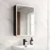 Aurora Matt Black Illuminated LED Mirror Cabinet 700x500mm