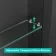 Aurora Matt Black Illuminated LED Mirror Cabinet 700x500mm