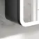 Aurora Matt Black Illuminated LED Mirror Cabinet 700x500mm