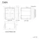 Aurora Matt Black Illuminated LED Mirror Cabinet 700x600mm