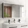 Aurora Matt Black Illuminated LED Mirror Cabinet 700x1200mm
