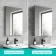 Esme Matt Black Recessed Mirror Cabinet 700x500mm