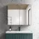 Esme Matt Black Recessed Mirror Cabinet 700x800mm