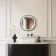 Delilah Black Framed Round Illuminated LED Mirror 500mm