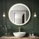 Delilah Brushed Brass Round Illuminated LED Mirror 800mm 