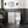Milos Cotton White Slimline Back To Wall Toilet Unit 500mm