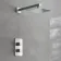 Galway Premium Chrome Square Thermostatic Shower Set - 200mm Head
