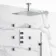 Galway Premium Ceiling Chrome Square Thermostatic Set - 400mm Head, Hand Shower & Jets