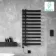 Palermo Electric Matt Black Designer Heated Towel Rail 1200x600mm