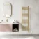 Barcelona Electric Brushed Brass Straight Heated Towel Rail 1400x400mm