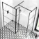 Munich Matt Black Grid 8mm Walk In Shower Enclosure 1000mm & 700mm Glass with Pivotal Return Panel