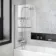 Dover 1500x750 Keyhole Shower Bath & 6mm Easy Clean Screen with Rail