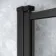 Dover 1500x750 Keyhole Shower Bath & 6mm Easy Clean Matt Black Grid Bath Screen