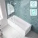 Antigua 1700x750 Keyhole Shower Bath & 6mm Easy Clean Chrome Bath Screen