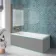 Antigua 1700x750 Keyhole Shower Bath & 6mm Easy Clean Brushed Copper Bath Screen