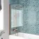 Antigua 1700x750 Keyhole Shower Bath & 6mm Easy Clean Brushed Copper Bath Screen
