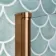 Antigua 1700x750 Keyhole Shower Bath & 6mm Easy Clean Brushed Copper Bath Screen
