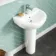 Denver Rimless Fully Back to Wall Close Coupled Toilet & Pedestal Basin Set