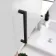 Harper Gloss White Wall Hung Cabinet 600x300mm - Black Accents
