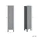 Bermuda Dove Grey Floor Standing Tall Cabinet 1500x350mm - Brass Knurled Handles