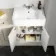 Monaco Chalk White Combination Vanity Basin and Seattle Toilet 1500mm