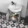 Quartz Stone Grey Vanity with Semi Recessed Basin 550mm