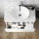 Trent Gloss White Wall Hung Drawer Vanity with Marble Top & Oval Counter Top Basin 800mm