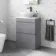 Trent Stone Grey Vanity Drawer with Marble Top & Oval Counter Top Basin 600mm