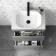 Trent Stone Grey Vanity Drawer with Marble Top & Curved Counter Top Basin 600mm