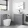 Trent Stone Grey Vanity with Marble Top & Oval Counter Top Basin 800mm