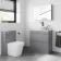 Trent Stone Grey Vanity Drawer with Marble Top & Curved Counter Top Basin 800mm