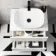 Austin Gloss White Wall Hung Drawer Vanity with Marble Top & Curved Counter Top Basin 600mm