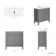 Bermuda Dove Grey Vanity with Marble Top & Curved Counter Top Basin 800mm