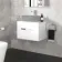 Avon Gloss White Wall Hung Drawer with Marble Top 600mm - Excludes Counter Top Basin