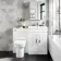 Avon Gloss White Combination Vanity Basin and Aruba Toilet 1100mm