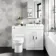 Avon Gloss White Combination Vanity Basin and Miami Toilet 1100mm