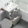 Avon Stone Grey Basin Drawer Vanity and Back To Wall Toilet Unit 1100mm - Excludes Toilet