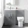 Avon Stone Grey Combination Vanity Basin and Aruba Toilet 1100mm - Left Handed