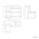 Trent Gloss White Combination Basin Drawer and Aruba Toilet 1100mm - Right Handed