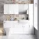 Harper Gloss White Combination Vanity Basin with Marble Top & Atlanta Toilet 1500mm