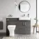 Harper Charcoal Elm Combination Vanity Basin and Atlanta Toilet 1200mm - Right Handed