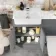 Harper Stone Grey Combination Vanity Basin with Marble Top & Atlanta Toilet 1000mm