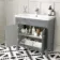 Bermuda Dove Grey Basin Vanity and Back To Wall Unit 1300mm (Excludes Pan & Cistern)