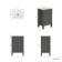 Bermuda Graphite Grey Basin Vanity 500mm