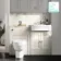 Monaco Chalk White Combination Vanity Traditional Basin and Seattle Toilet 1200mm
