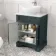 Lucia Inky Blue Vanity with Marble Top & Oval Counter Top Basin 640mm