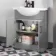 Quartz Stone Grey with Semi Recessed Basin 650mm - Black Accents