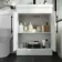 Avon Gloss White Basin Vanity and Back To Wall Unit 1100mm - Black Accents