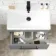 Avon Stone Grey Wall Hung Basin Drawer Vanity 600mm - Black Accents
