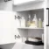 Harper Gloss White Combination Vanity Basin and Miami Toilet 1500mm - Black Accents